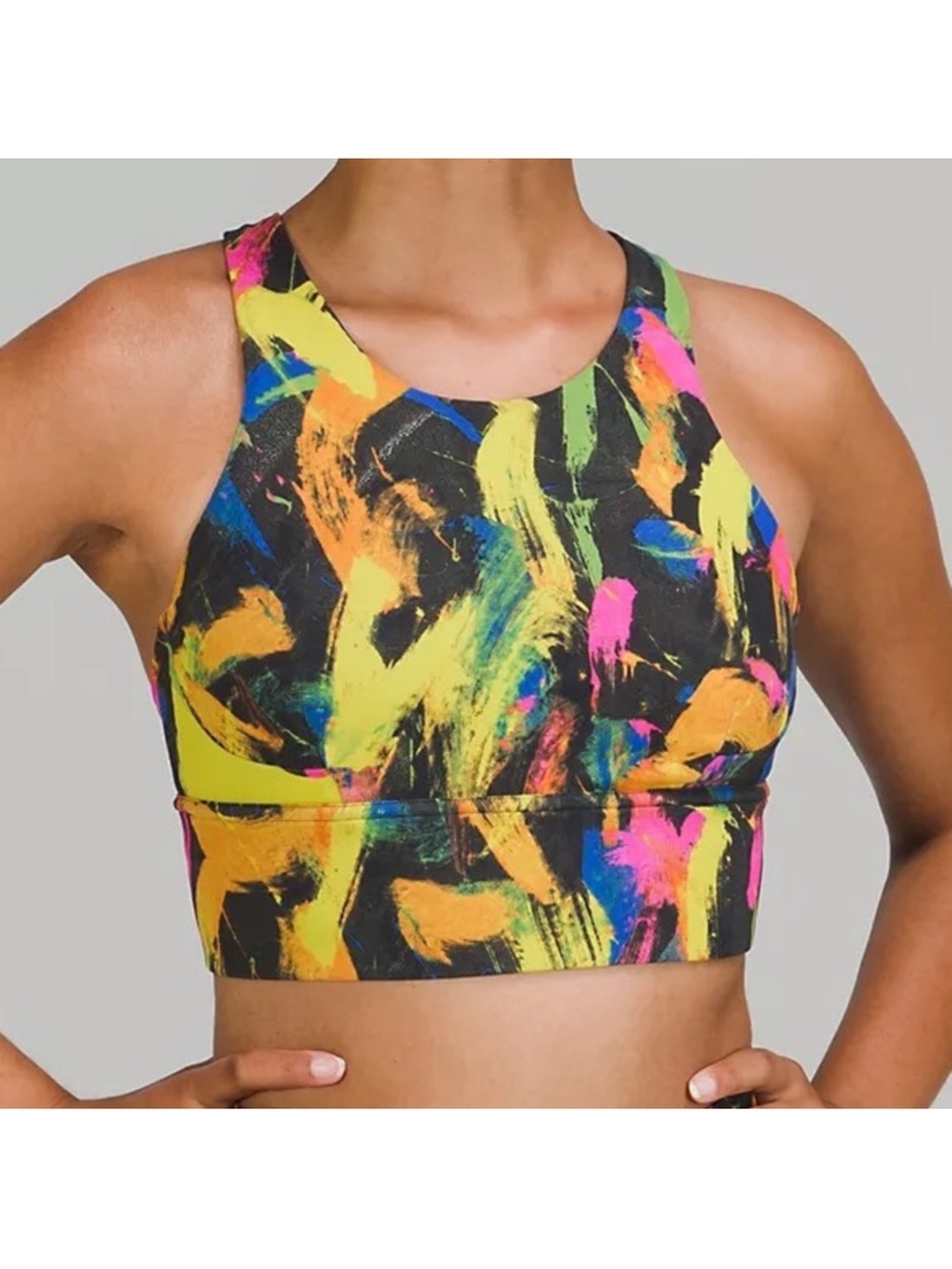 Lululemon Wunder Train Longline Bra Undertone Black Multi 6 NWT